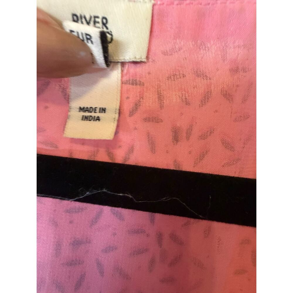 River Island Pink Midi Dress with Puff Sleeves - US Size 2 - UK Size 6 - Picture 4 of 8